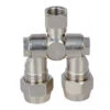Geoline Twin Brass Swivel Nozzle Holder 1/4" BSP Female Inlet -Comet || Shurflo || Mesto Shop 8247008 750 1
